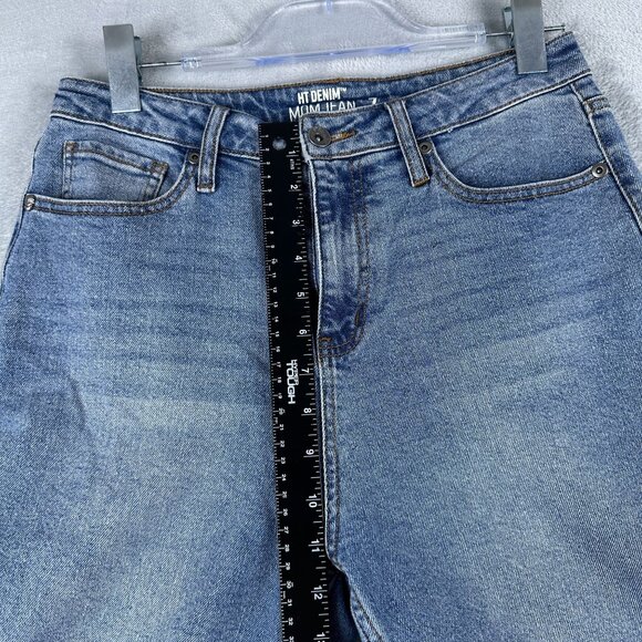 HT Denim Mom Jeans Women's Size 7 Light Wash Stretch High Rise Blue - Picture 7 of 11